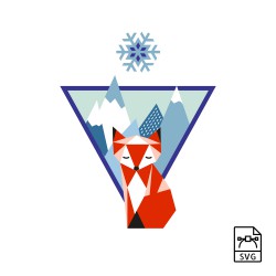 Vulpea de munte - Grafică vectorială